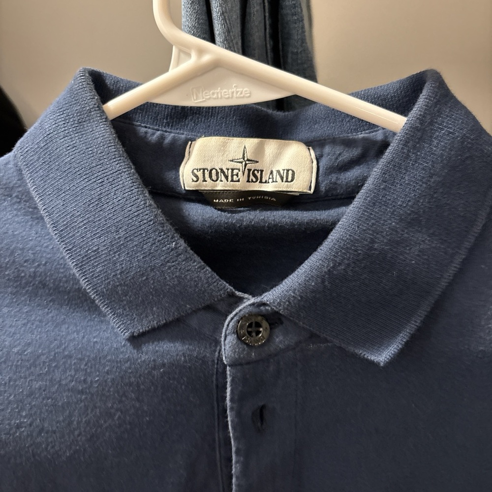 Stone Island Navy Polo Shirt - Picture 4 of 4